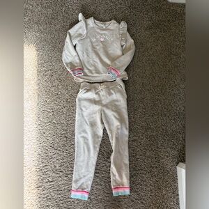 Girls Janie and Jack “Bonjour” Sweat Suit size 7